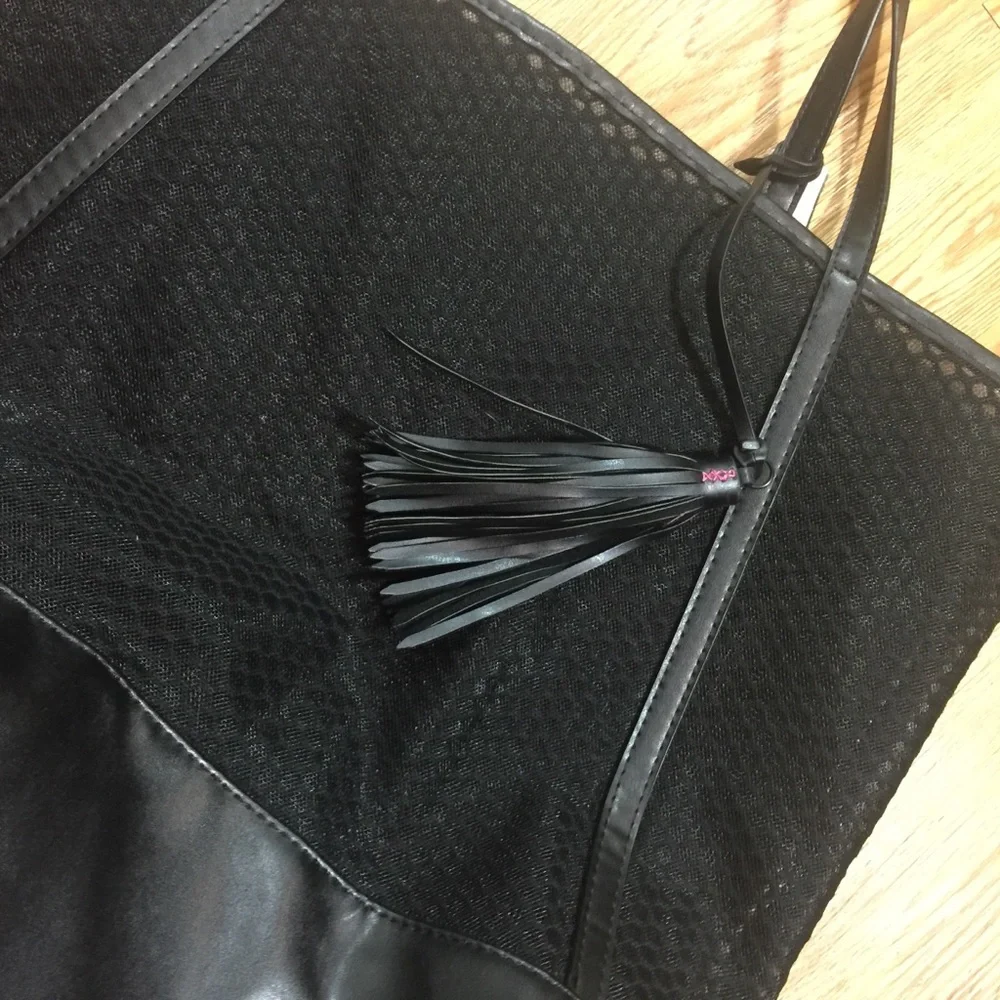 Victoria Secret Black Mesh Beach Carry All‎ Bag New